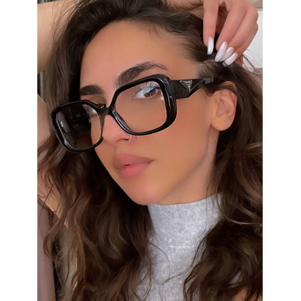 Prada Oversized Black Square Frame Glasses - Picture 3 of 12